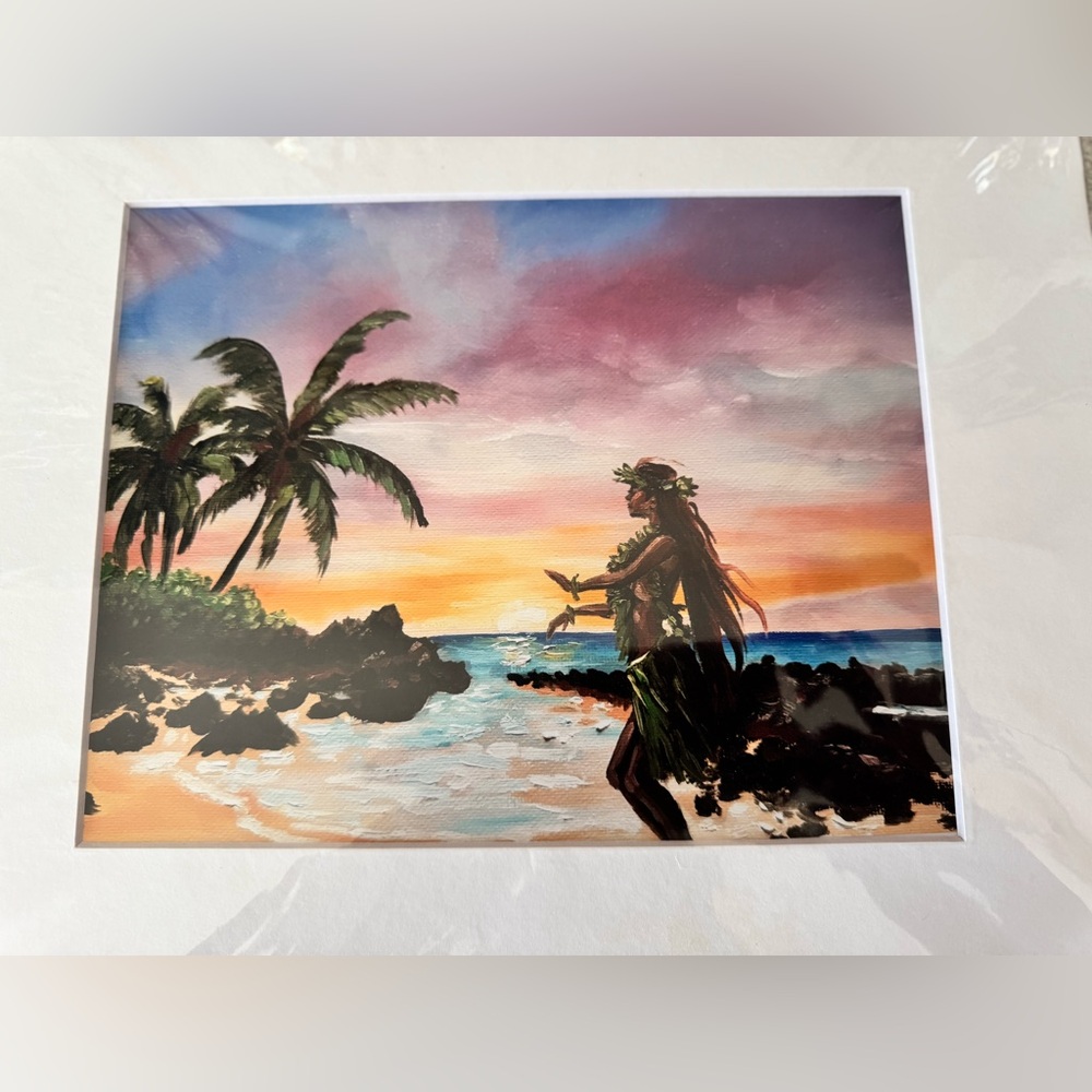Ariel Quiroz Original Print “Cove Hula”